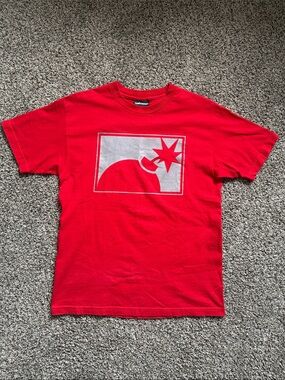 The Hundreds Red Crewneck with Black Brand Label